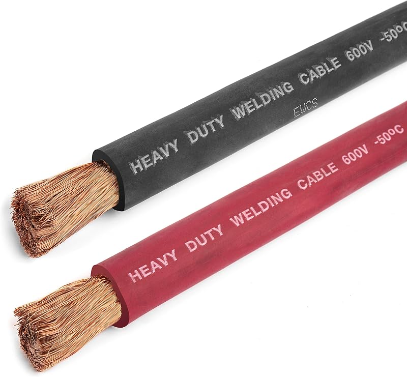 Cable soldadura cobre 100% 600V negro rojo combo