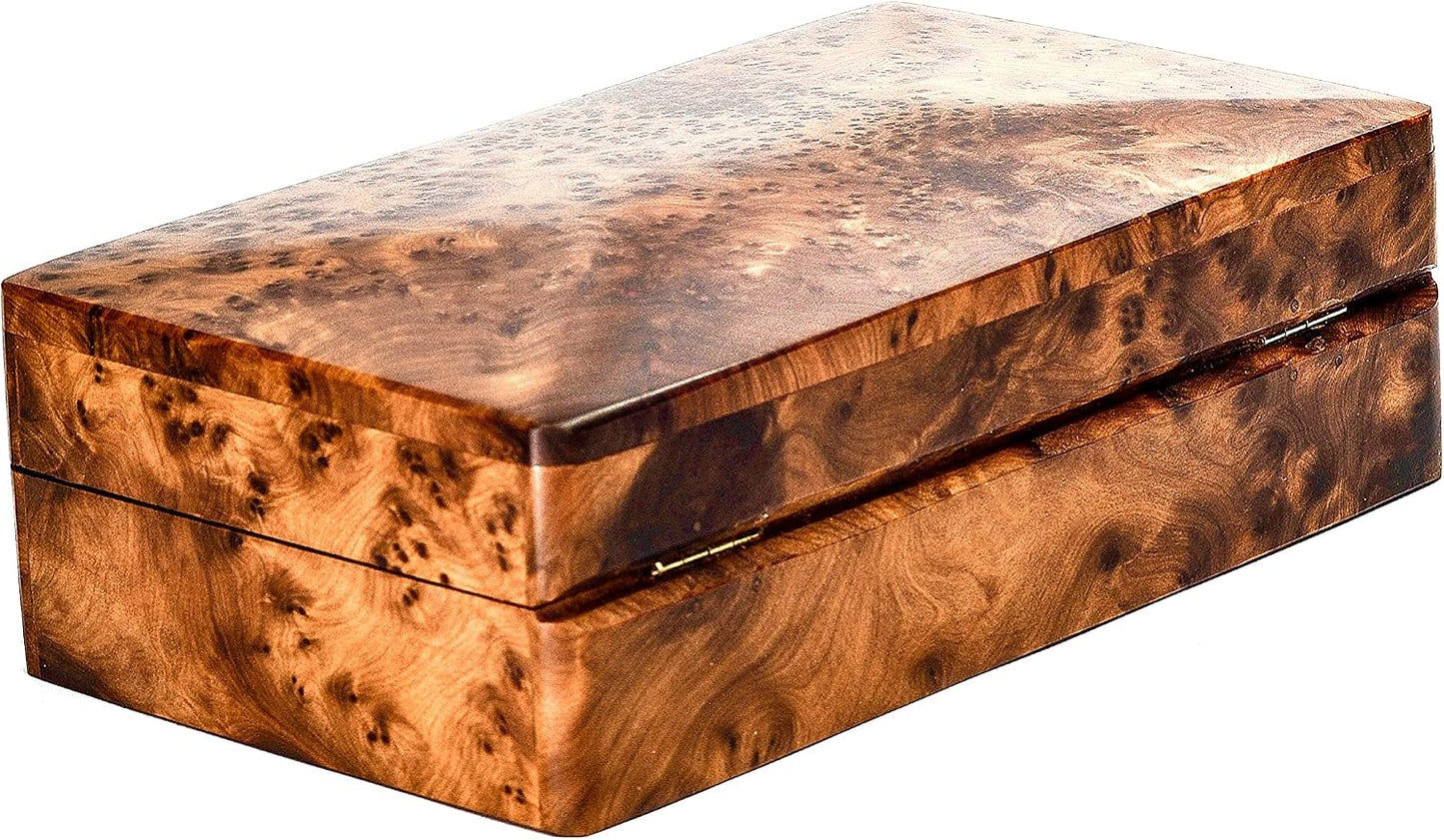 Caja madera tallada joyas multiusos antigua grande