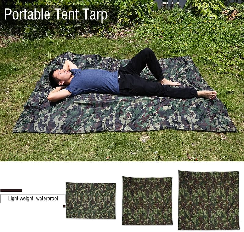 Lona impermeable camuflaje para tienda campaña 118x114in
