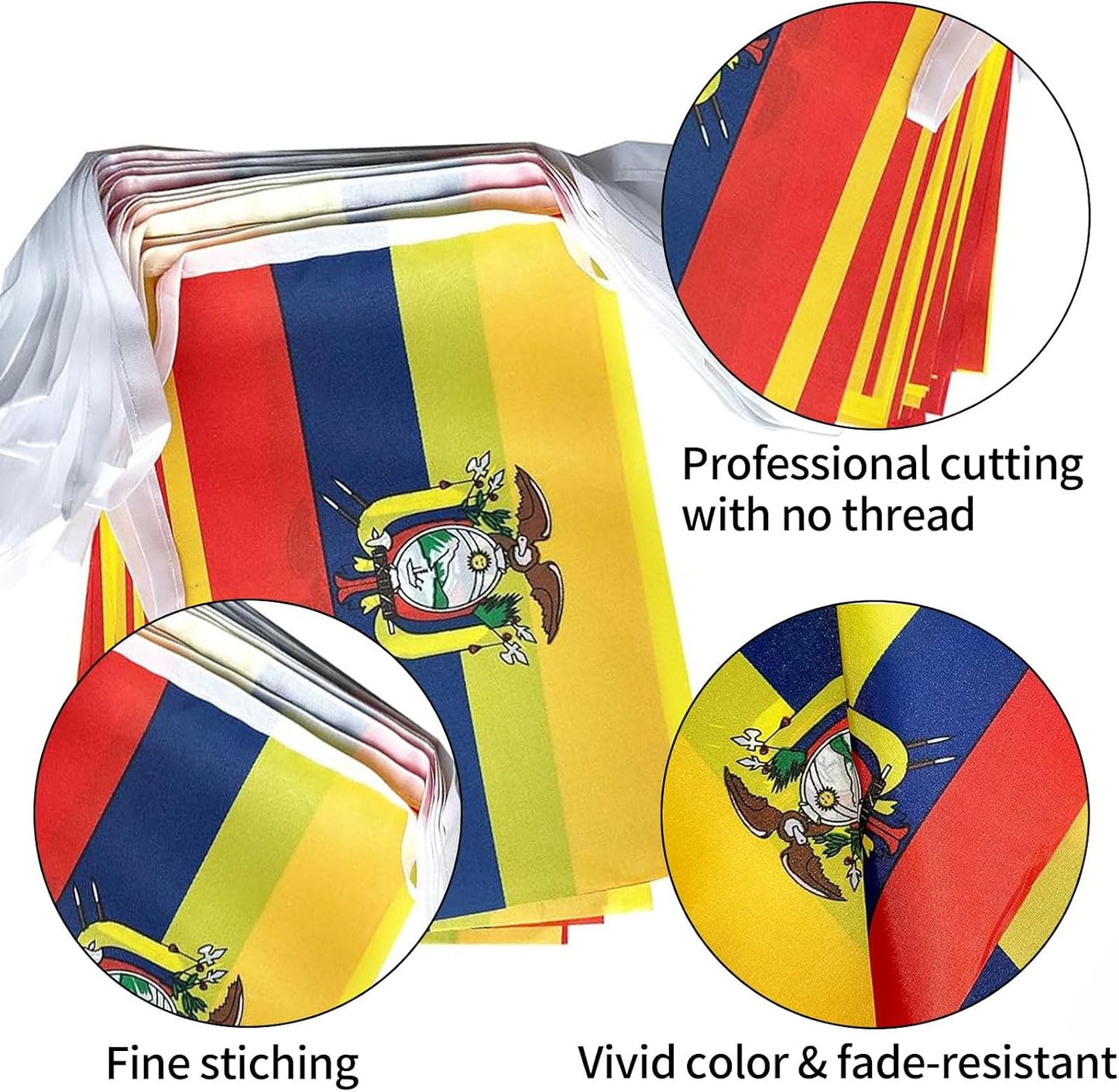 Bandera Ecuatoriana Mini para Fiestas Escuela Eventos