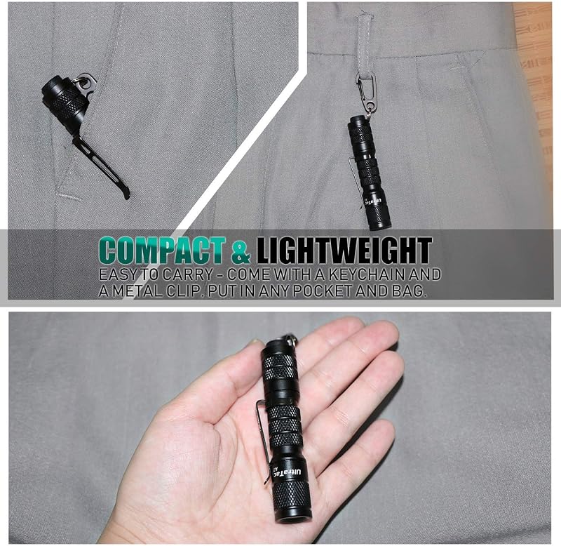 Llavero EDC A7 linterna LED 180lm AAA IPX7 camping