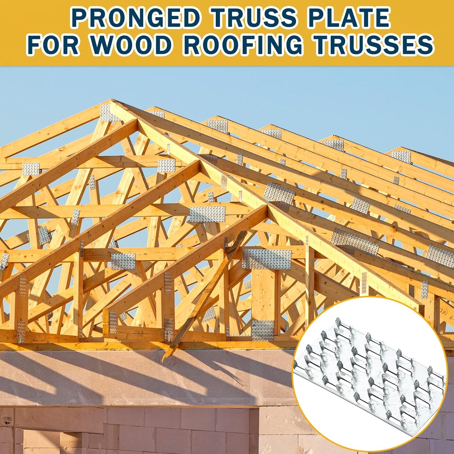 40 placas soporte amarre galvanizado 2x4pulg