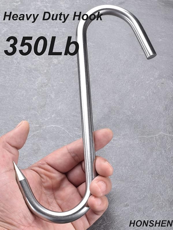 6 Pzas Ganchos S Acero Inox 10" Carne