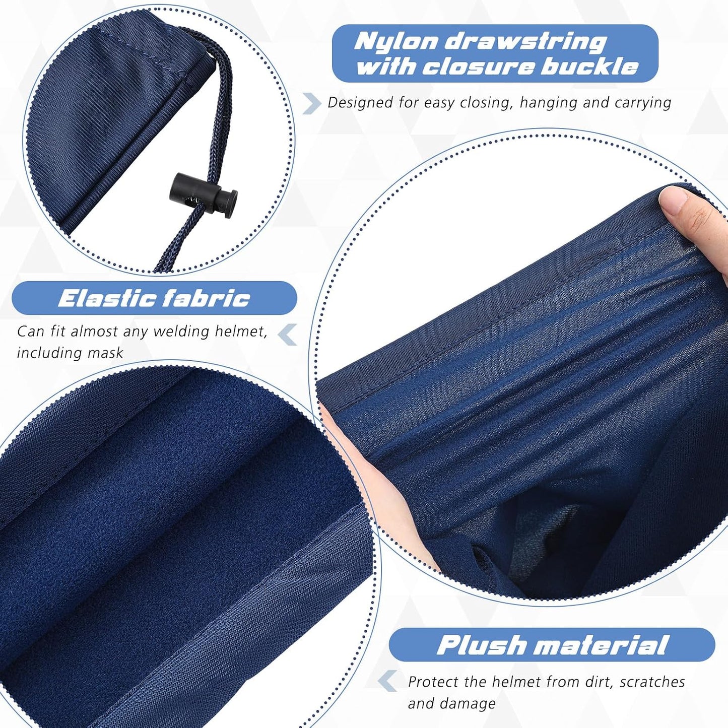 4 Pzas Bolsa Casco Motocicleta Microfibra Grande