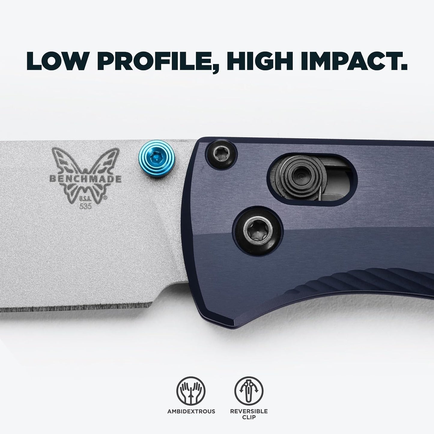 Cuchillo plegable bugout EDC hoja caída mango aluminio