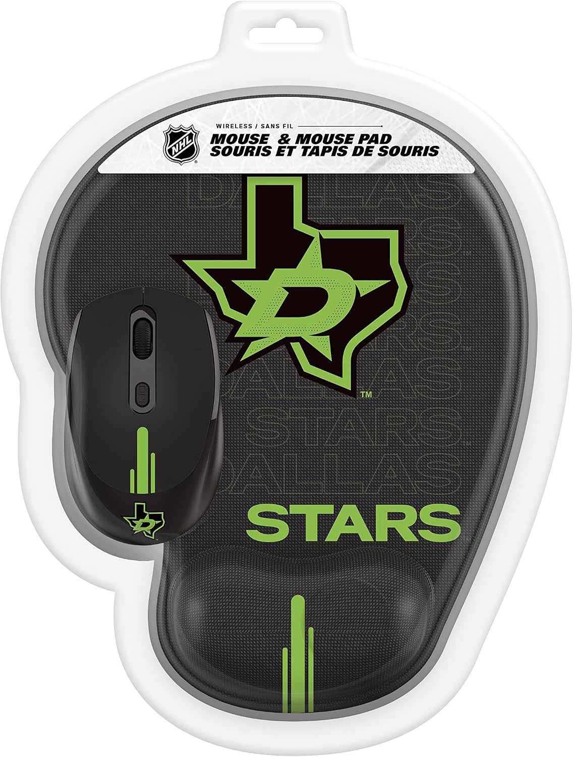 Alfombrilla mouse y mouse inalámbrico NHL Dallas Stars