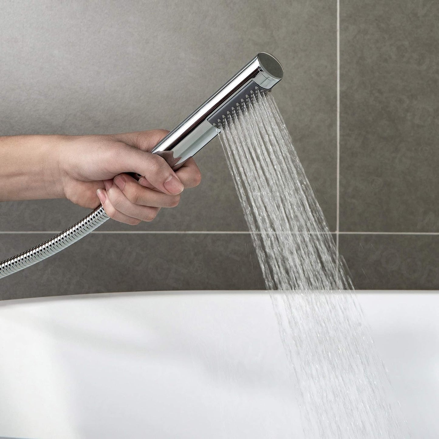 Grifo bañera independiente con ducha cromado