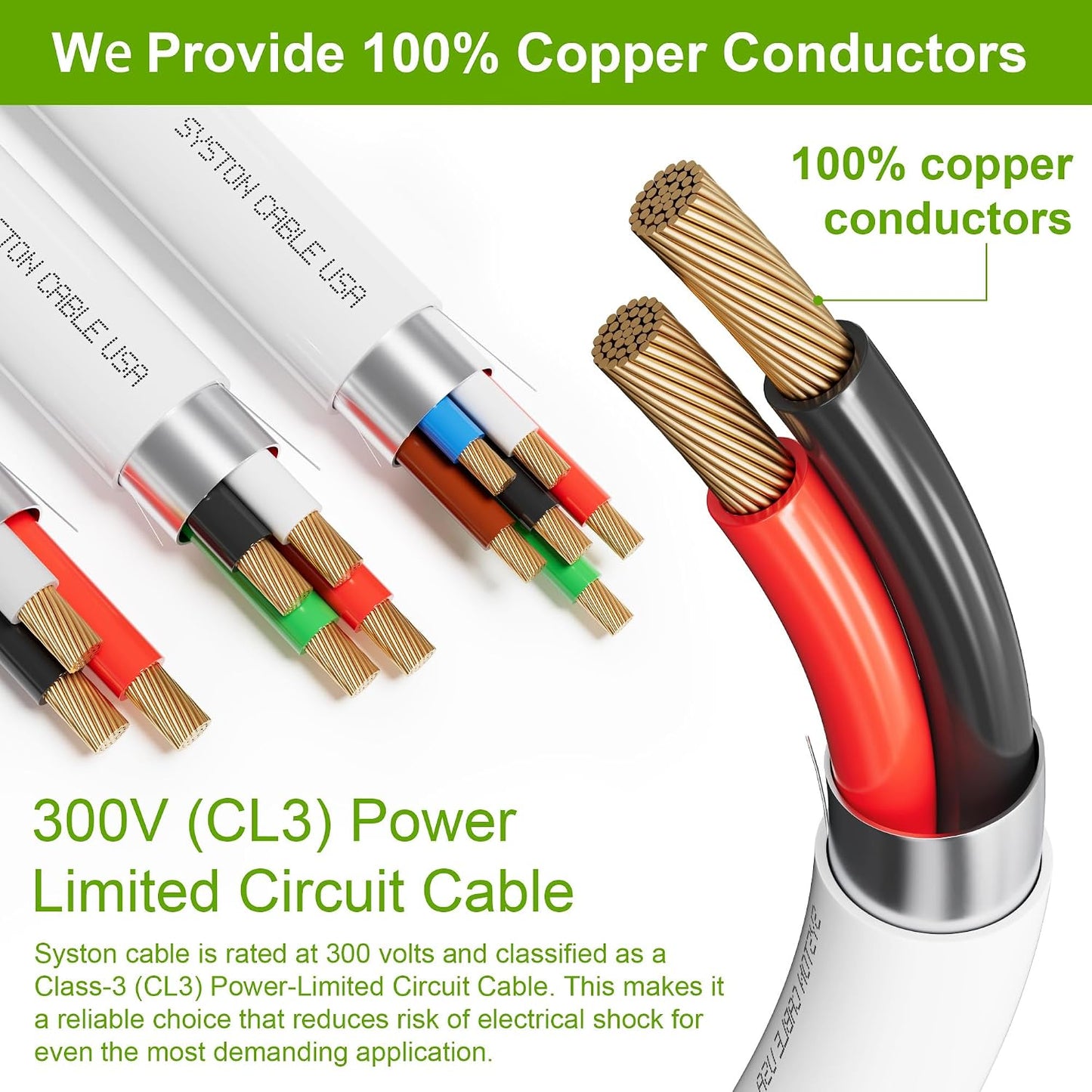 Cable alarma incendios 16/2 100% cobre trenzado UL