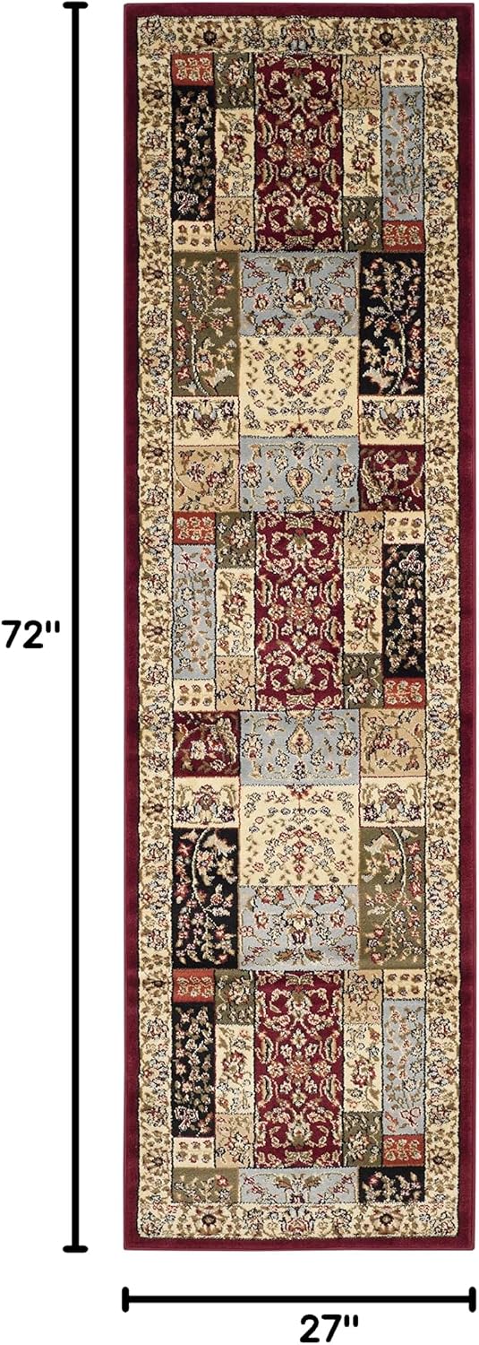 Alfombra pasillo 2'3"x6' diseño oriental no pelusa