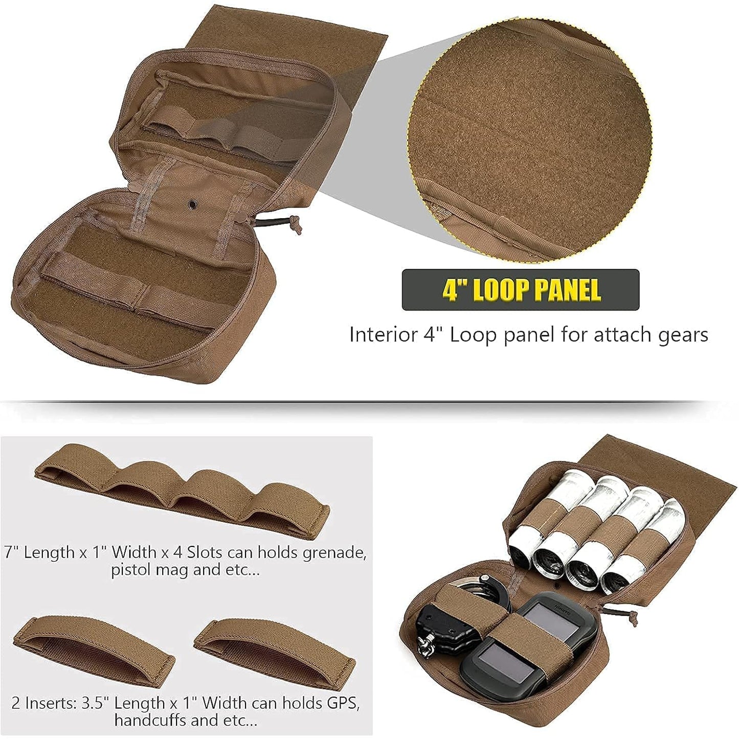 Bolsa táctica para pecho con múltiples bolsas colgantes