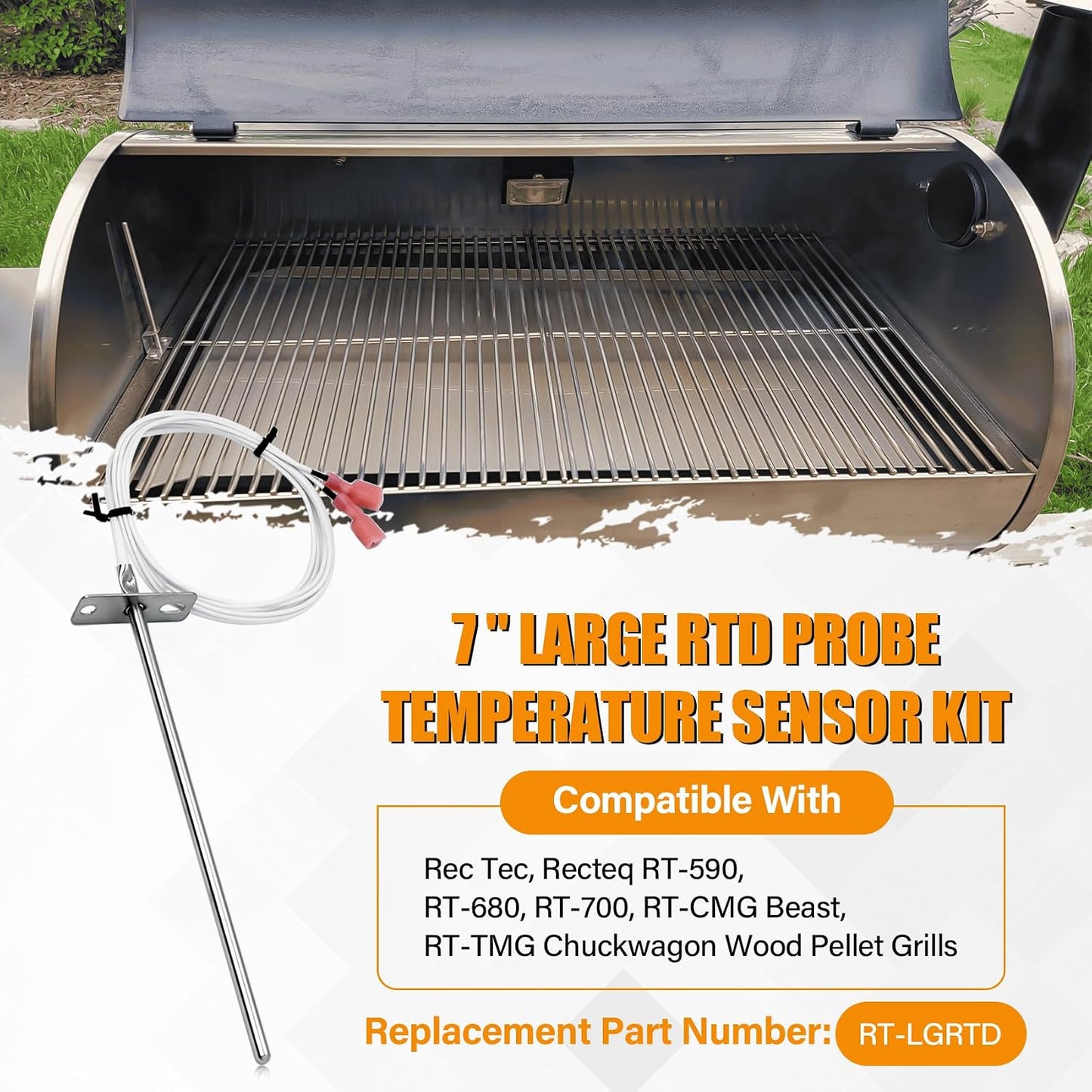 Sensor temperatura sonda RTD 7pulg para rejillas pellets