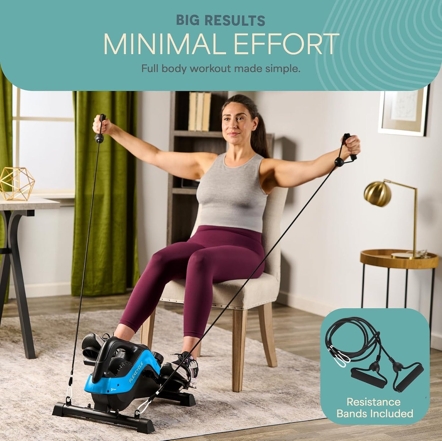 Bicicleta escritorio silenciosa para adultos mayores