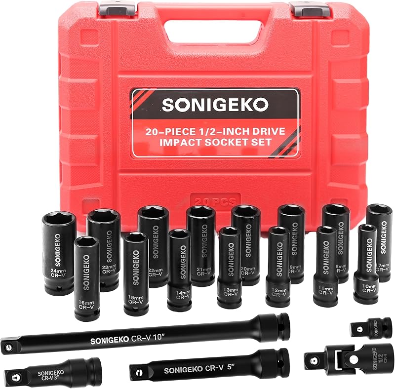 Set dados 1/2 20 Pzas acero CR-V con barras