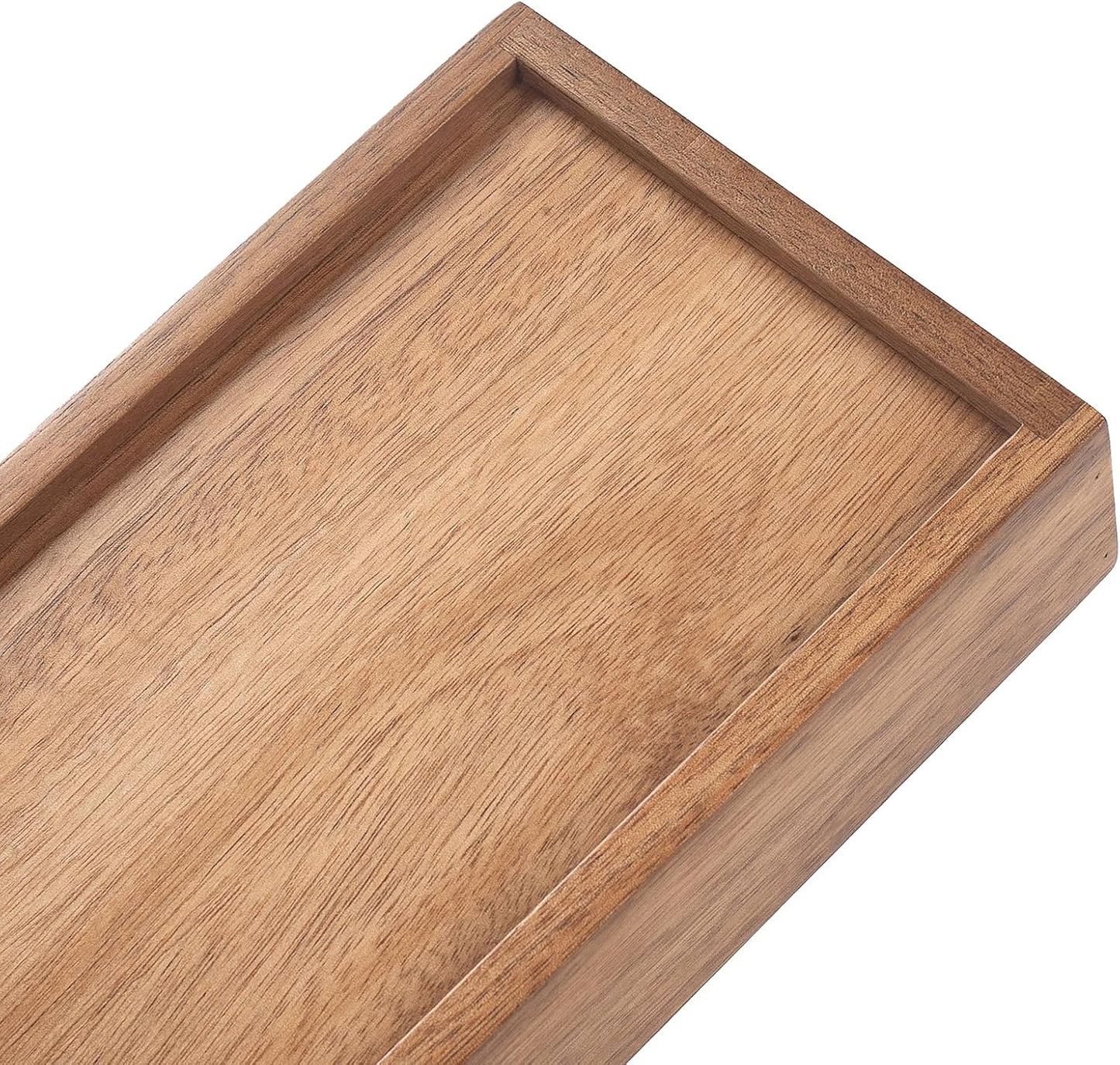 Bandeja tocador baño madera acacia 11.8x4.5"