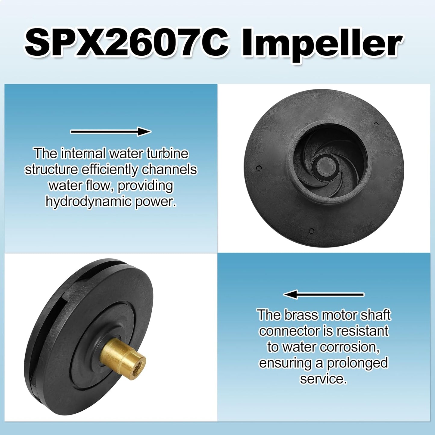 Impulsor SPX2607C comp Hayward PowerFlo II SP1700