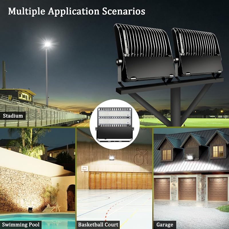 Luz inundación LED 240W 5500K impermeable montaje pared