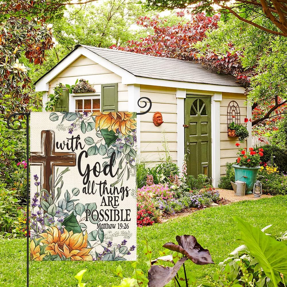 Bandera jardín girasol 12x18pulg doble cara patio