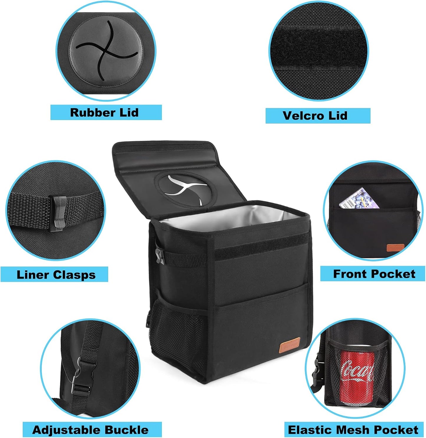 Bolsa basura impermeable para SUV con tapa plegable