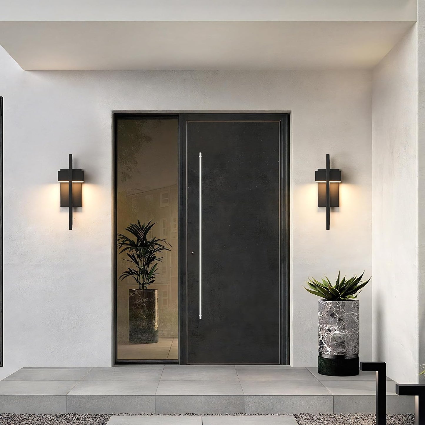 Luces pared exterior LED 3000K contemporáneas