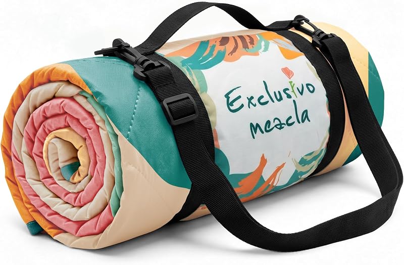 Manta picnic impermeable 60x80pulg poliéster floral multicolor