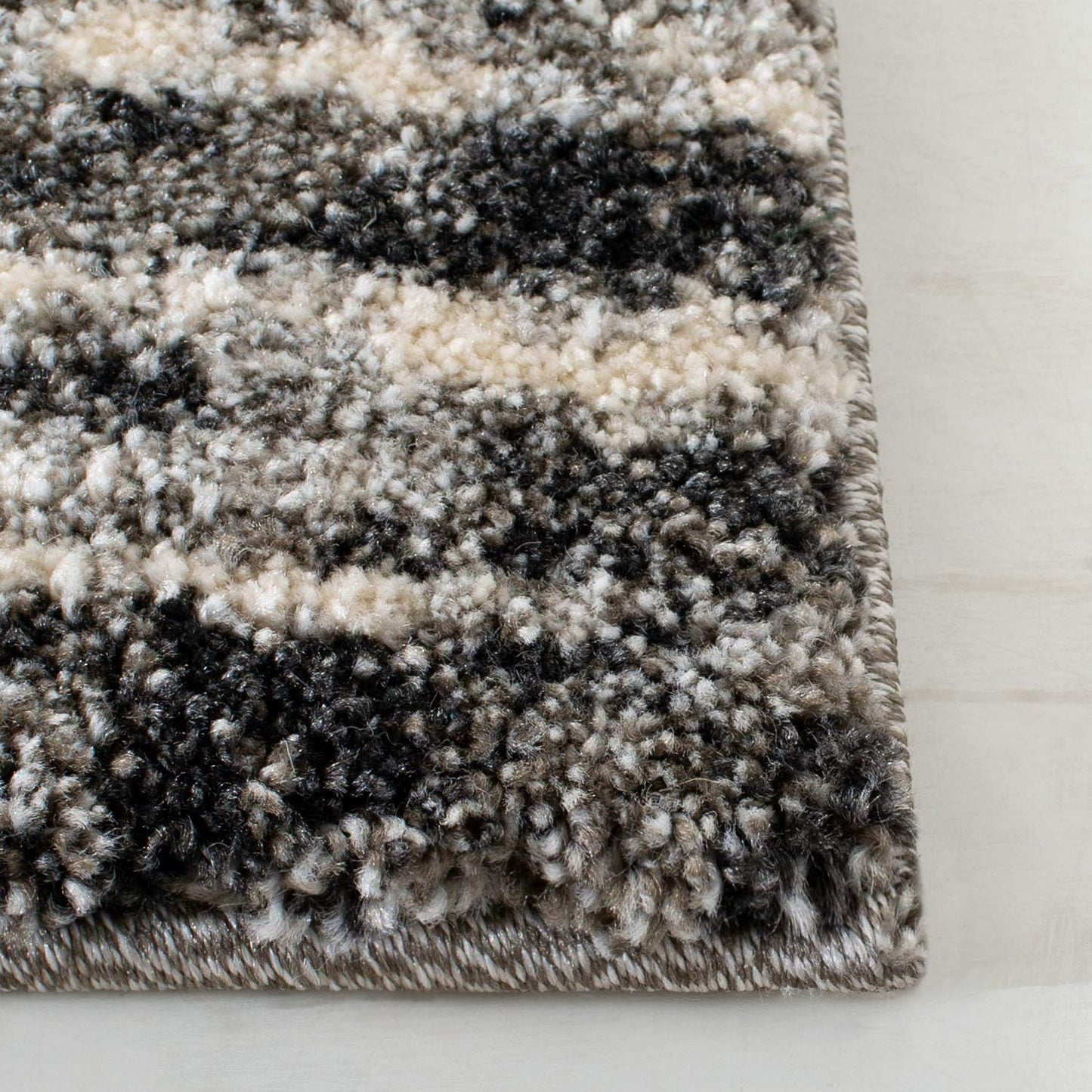 Alfombra decorativa 2'3x5' gris abstracto
