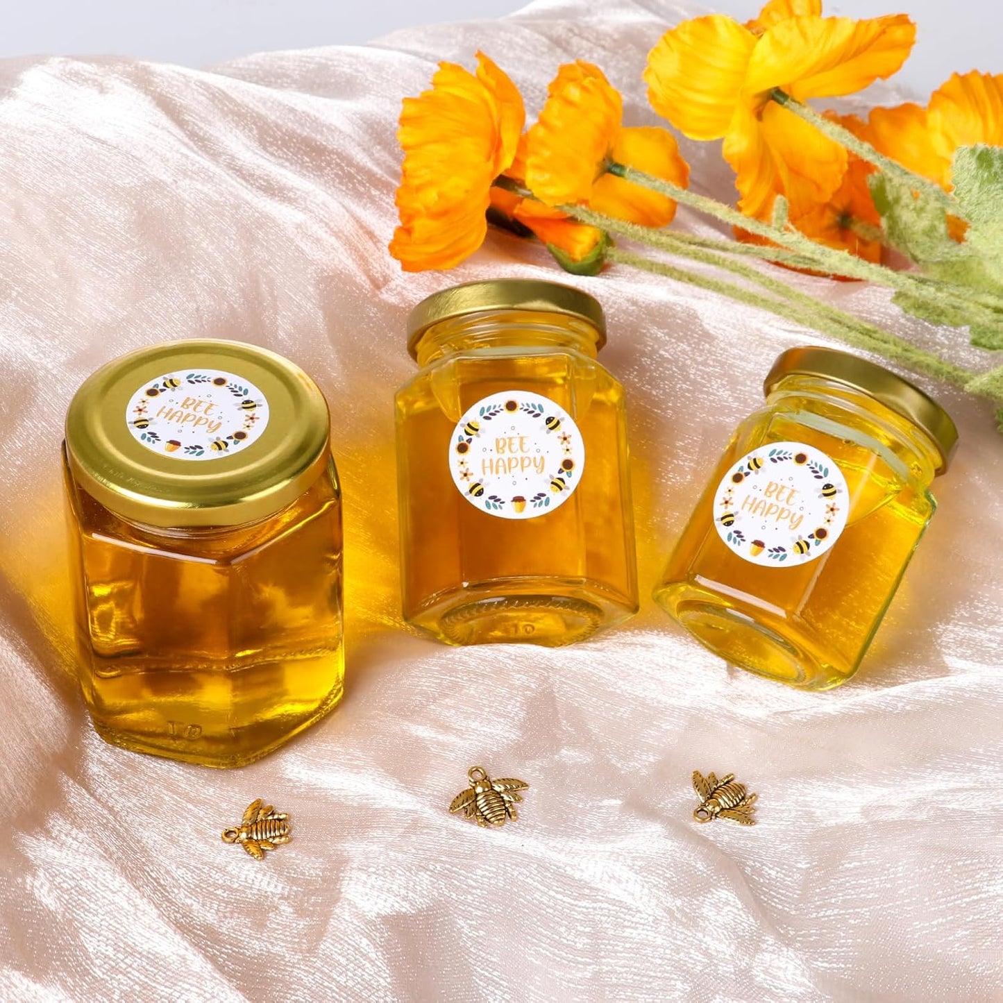 30 Tarros Vidrio 3oz con Cucharón para Baby Shower y Bodas