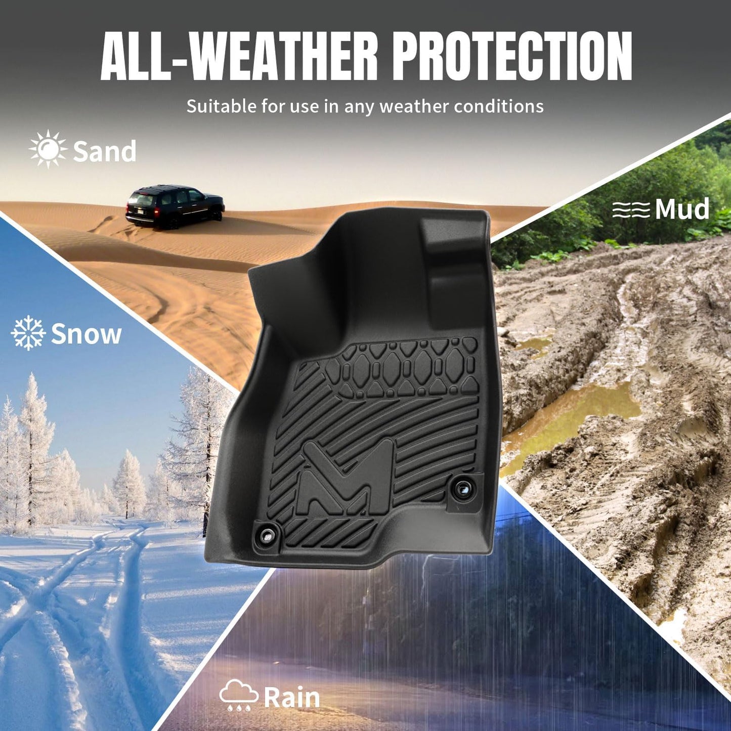 Alfombrillas Mazda CX-5 17-25 TPE negro impermeable set 3