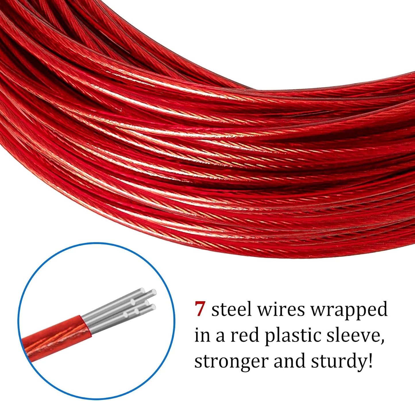 Kit cable cabrestante piscina alambre acero 150ft trinquete