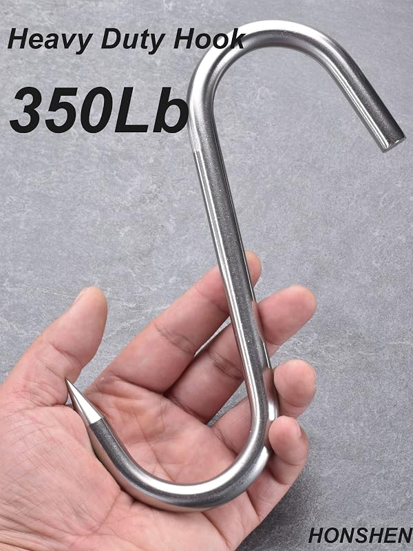 Ganchos carne acero inox 8" set 6