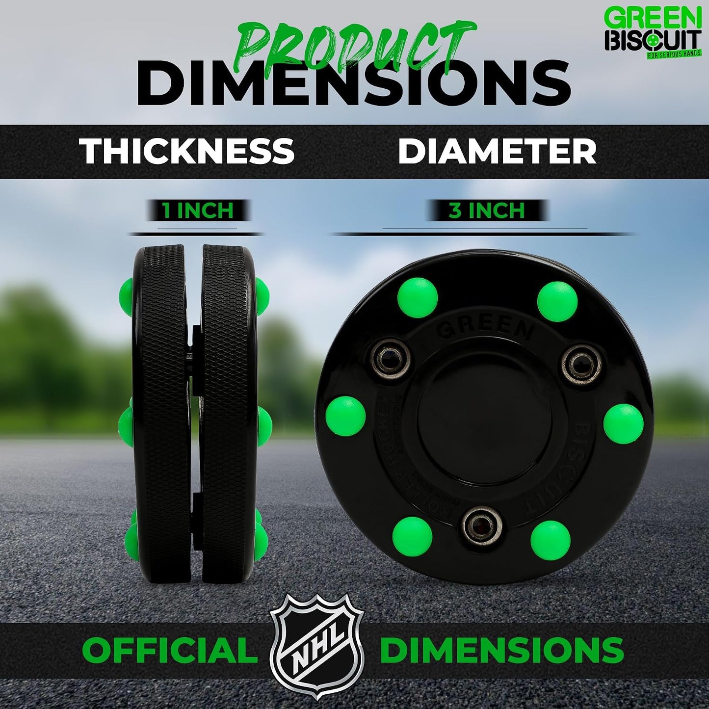 2 Discos Hockey NHL Práctica Palos Paso Disparo 3pulg
