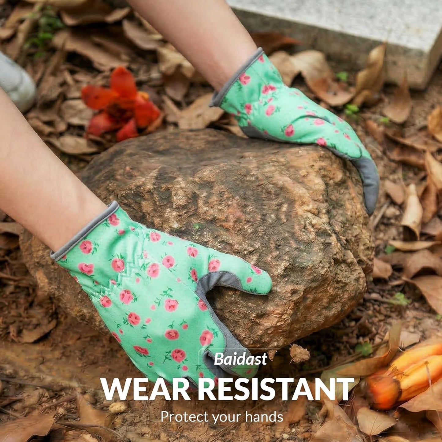 Guantes jardinería mujer cuero respirable antideslizante