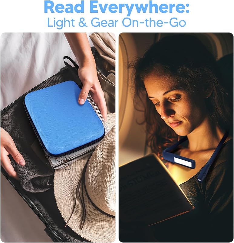 Luz LED cuello con estuche negro para lectura y manualidades