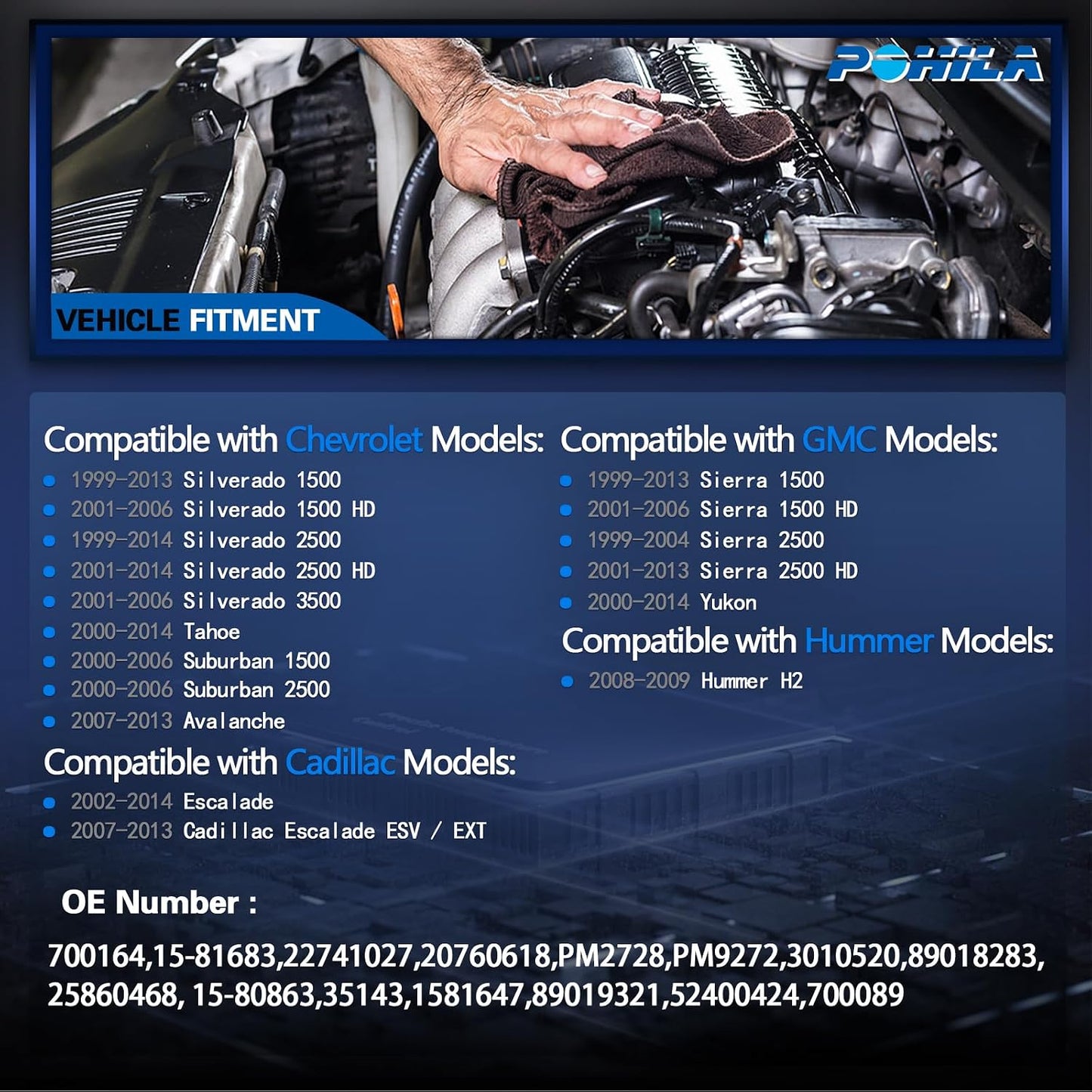 Motor ventilador A/C repuesto Chevy Tahoe Silverado 99-14