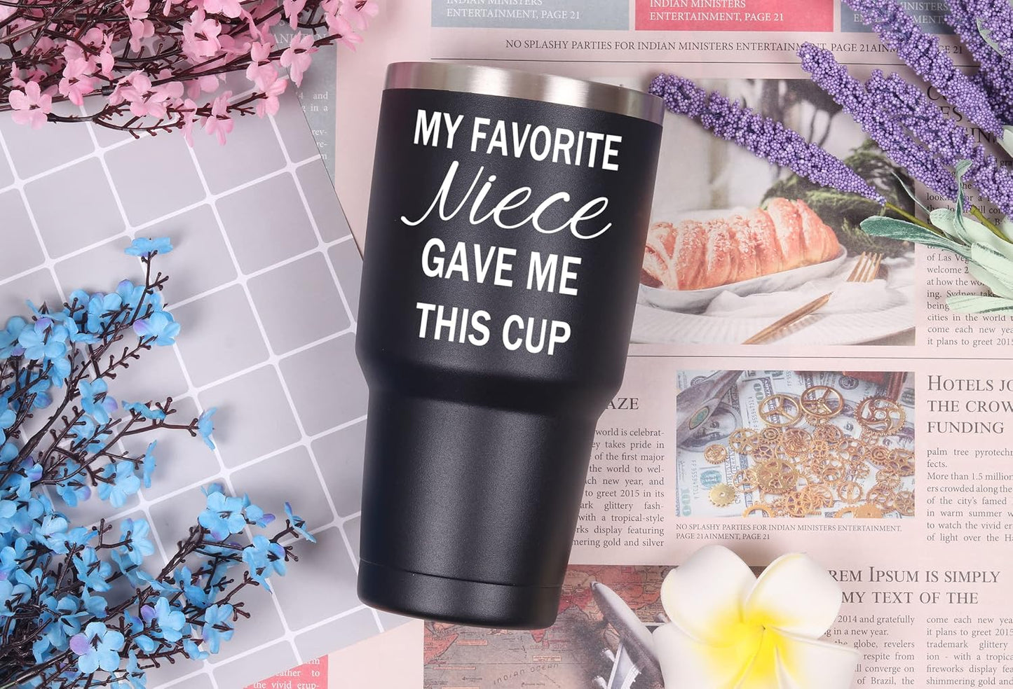 Taza viaje 30oz color negro regalo tío cumpleaños
