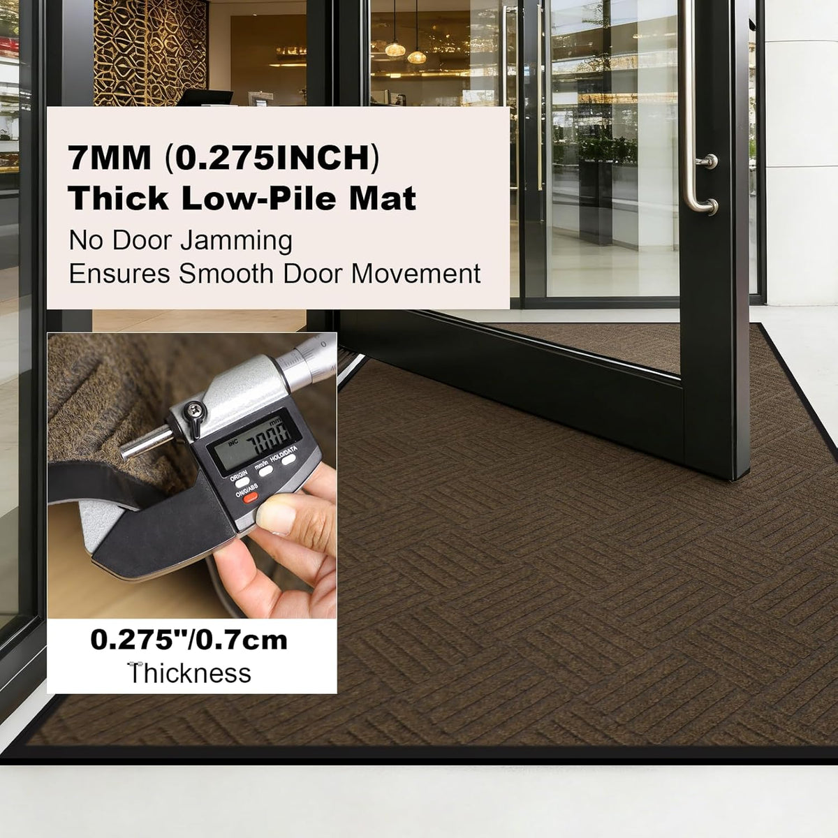 Alfombra entrada industrial antideslizante 4x6ft impermeable goma
