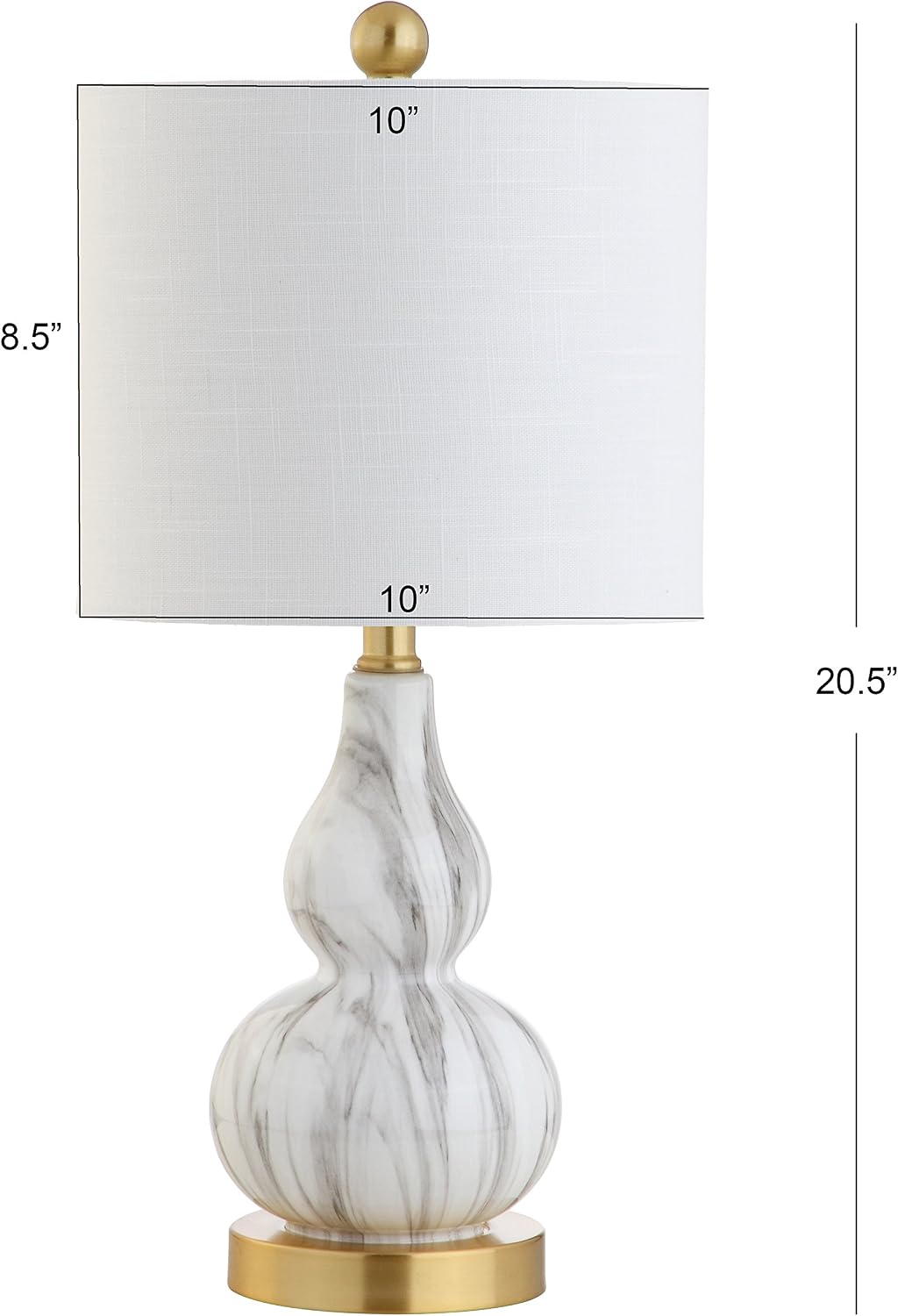 Lámpara mesa LED cristal 20.5pulg oficina sala comedor