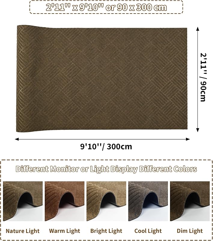 Tapete peluche 2ft11x9ft10 puerta interiores