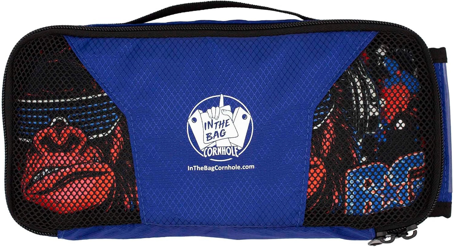 Bolsa Cornhole azul 4 pzas reutilizable malla