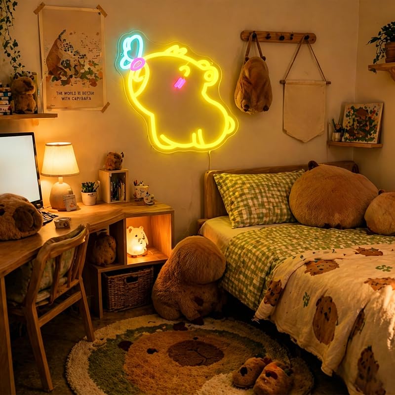 Letrero neón amarillo LED para hogar dormitorio bar fiesta