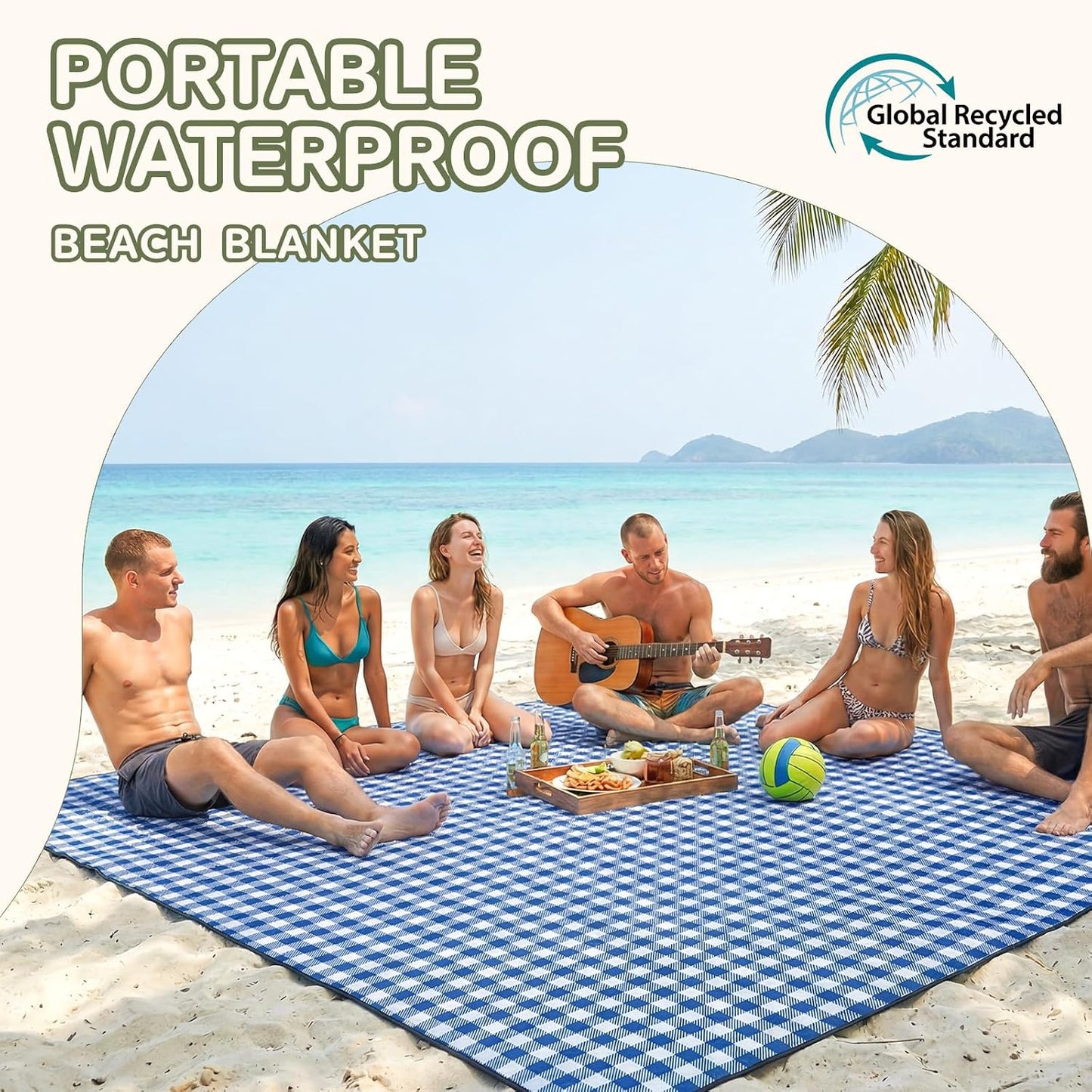 Manta picnic impermeable extragrande plegable para viaje