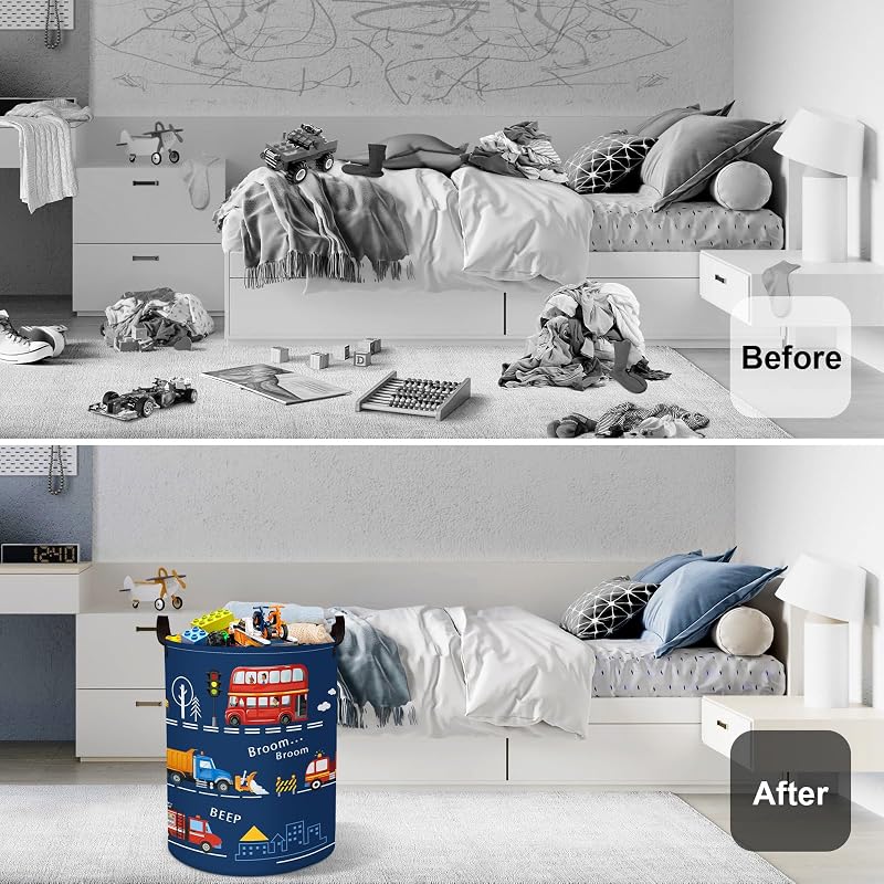 Cesta ropa sucia caricaturas grande plegable dormitorio baño