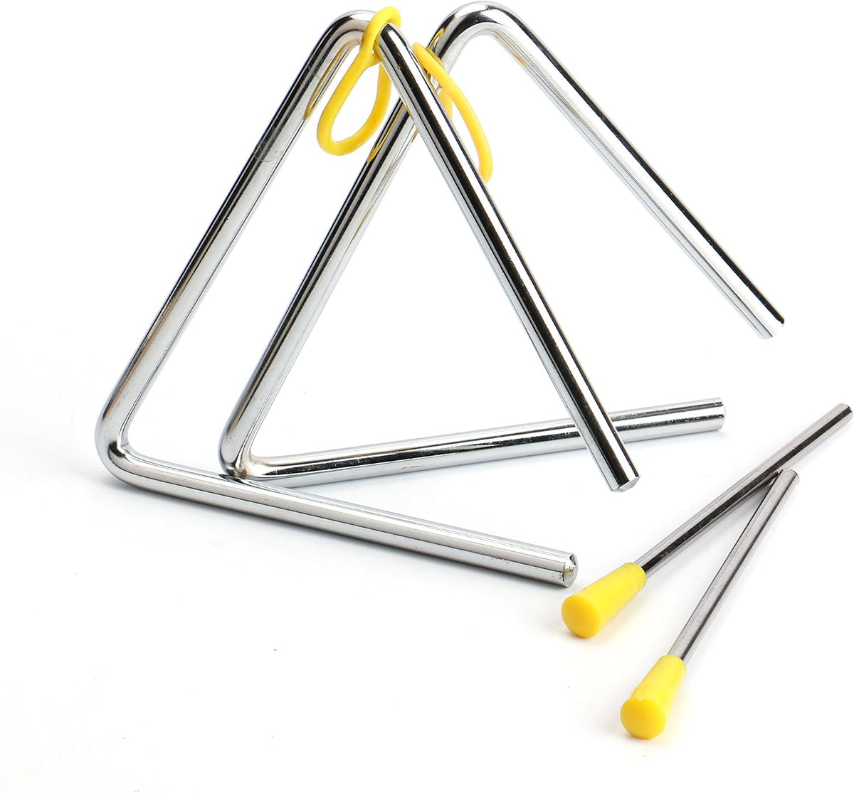 2 Triángulos Percusión 5pulg con Striker Acero