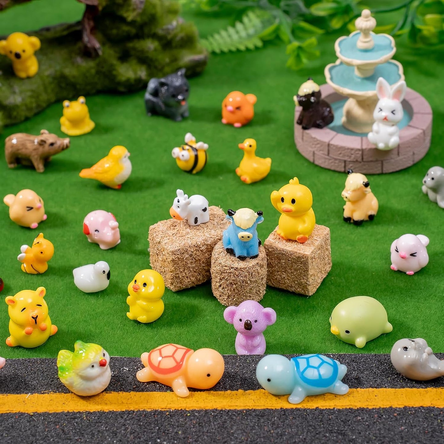 42 Pzas Animales Resina Miniatura para Jardín y Decoración
