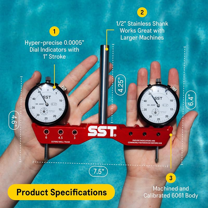 Sistema tranvía regular para calibración máquina 0.0005"