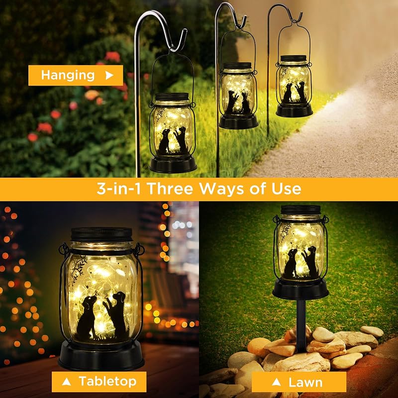 Linterna solar 3en1 para perros y jardín regalo mujer