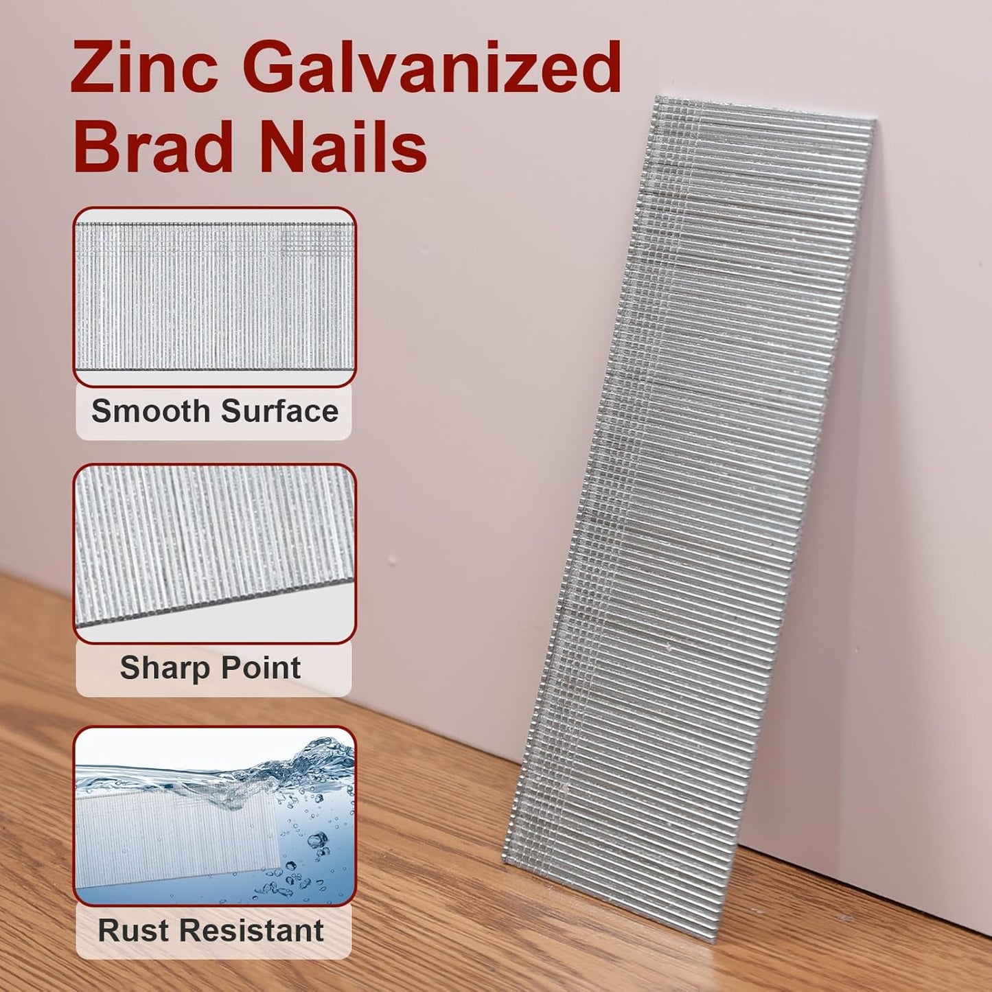 Clavos Brad 18 GA 1-3/4pulg 6000uds galvanizados para clavadora
