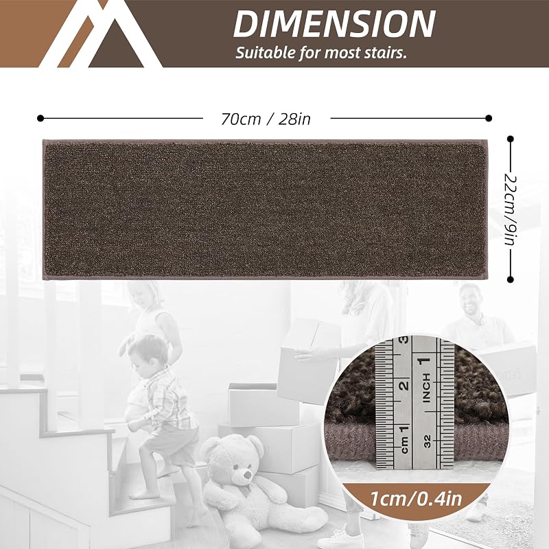 Peldaños antideslizantes para escaleras interiores 28x9