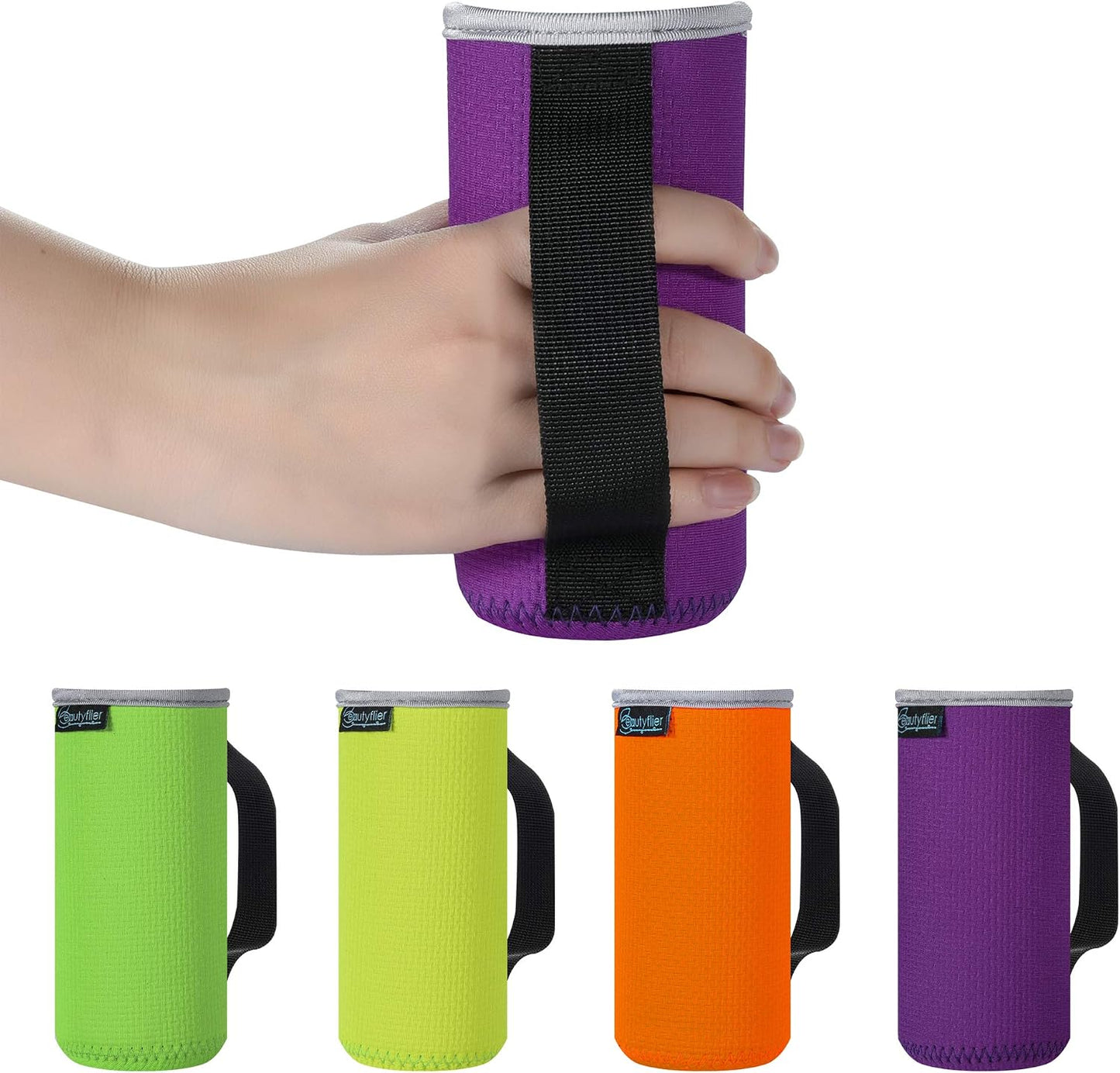 4 Fundas Neopreno Antiderrap para Lata Bebida 12oz Plegable