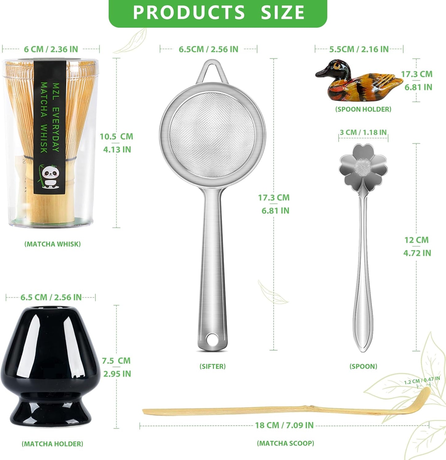Juego batidor matcha bambú soporte cerámica tamiz cuchara