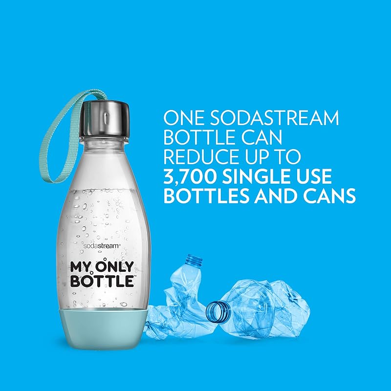 Botella agua con gas Sodastream 0.5L color azul